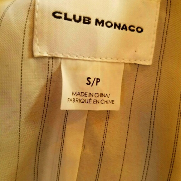 Club Monaco Charcoal Grey Tweed Vest with Pinstripe Lining. - Picture 3 of 13